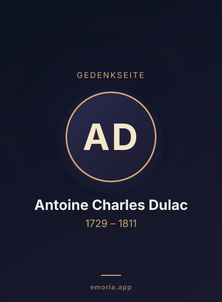 Gedenkportrait von Antoine Charles Dulac