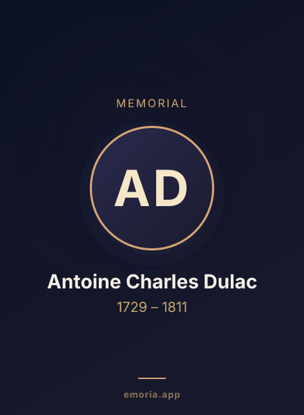 Memorial portrait of Antoine Charles Dulac