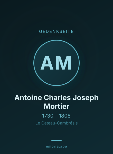 Gedenkportrait von Antoine Charles Joseph Mortier