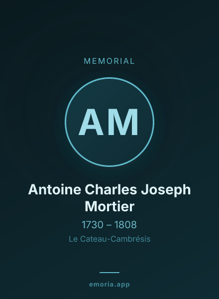 Memorial portrait of Antoine Charles Joseph Mortier
