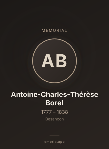 Memorial portrait of Antoine-Charles-Thérèse Borel