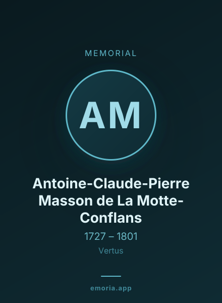 Memorial portrait of Antoine-Claude-Pierre Masson de La Motte-Conflans