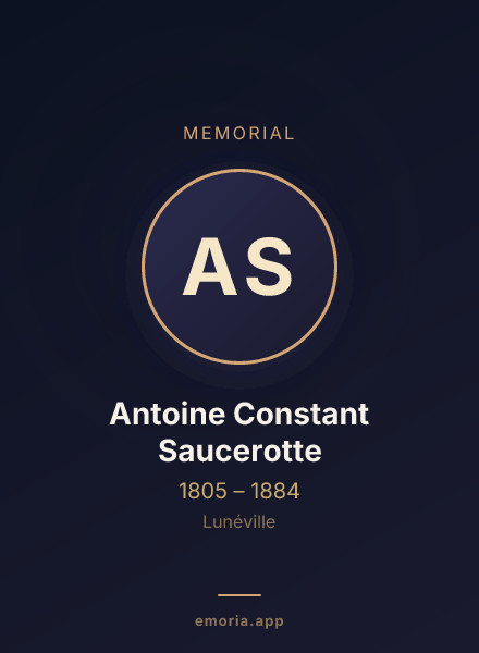 Memorial portrait of Antoine Constant Saucerotte