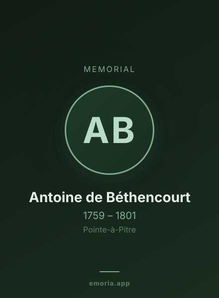 Memorial portrait of Antoine de Béthencourt