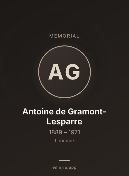 Memorial portrait of Antoine de Gramont-Lesparre