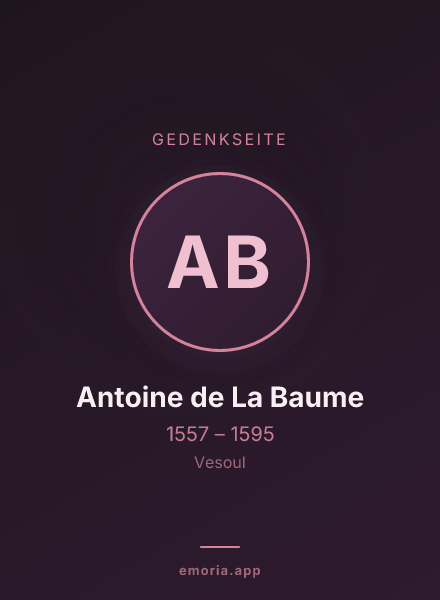 Gedenkportrait von Antoine de La Baume