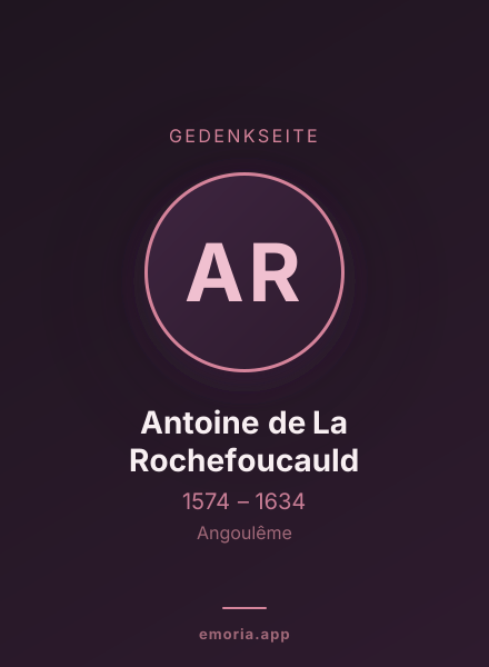 Gedenkportrait von Antoine de La Rochefoucauld