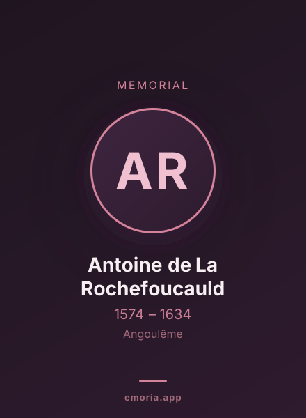 Memorial portrait of Antoine de La Rochefoucauld