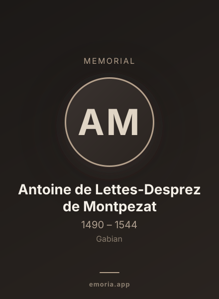 Memorial portrait of Antoine de Lettes-Desprez de Montpezat