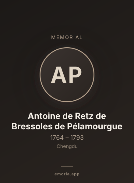 Memorial portrait of Antoine de Retz de Bressoles de Pélamourgue