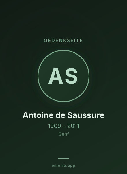 Gedenkportrait von Antoine de Saussure