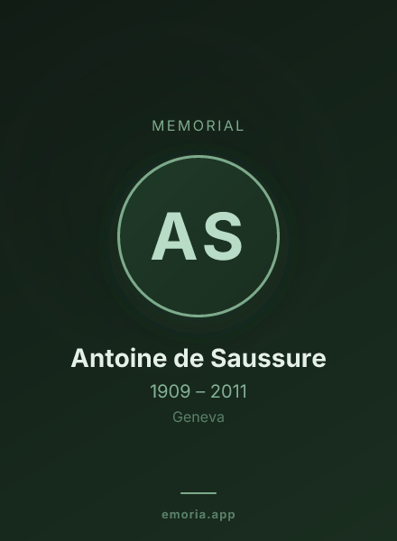 Memorial portrait of Antoine de Saussure