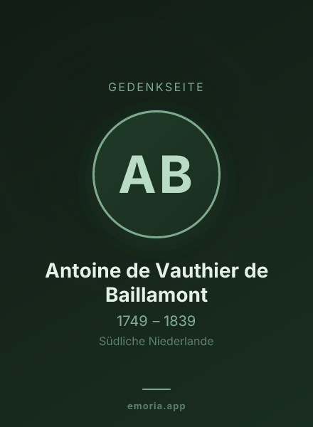 Gedenkportrait von Antoine de Vauthier de Baillamont