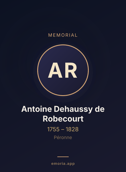 Memorial portrait of Antoine Dehaussy de Robecourt
