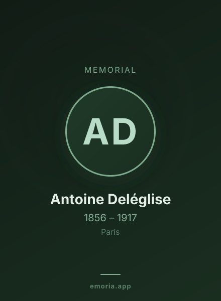 Memorial portrait of Antoine Deléglise