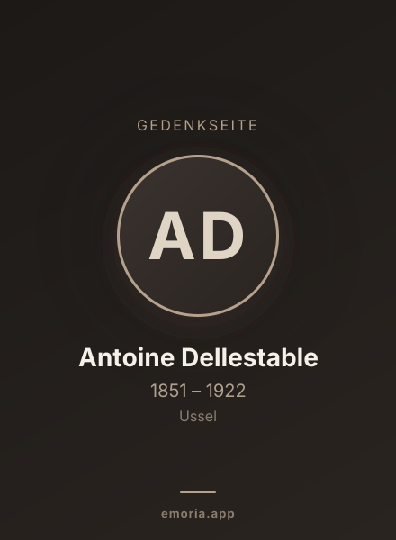 Gedenkportrait von Antoine Dellestable