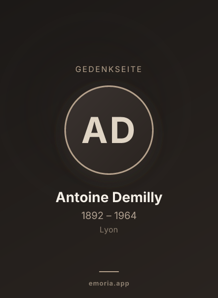 Gedenkportrait von Antoine Demilly
