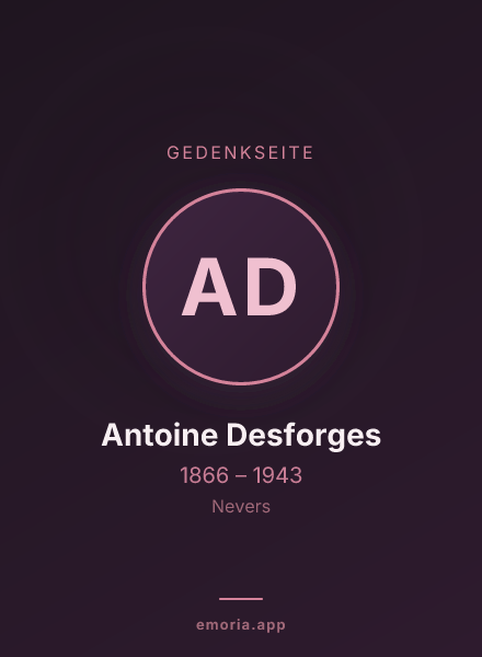 Gedenkportrait von Antoine Desforges