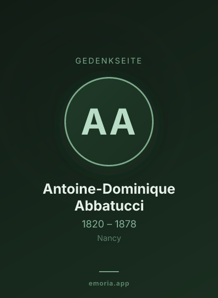 Gedenkportrait von Antoine-Dominique Abbatucci