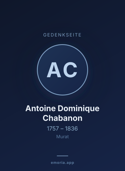 Gedenkportrait von Antoine Dominique Chabanon