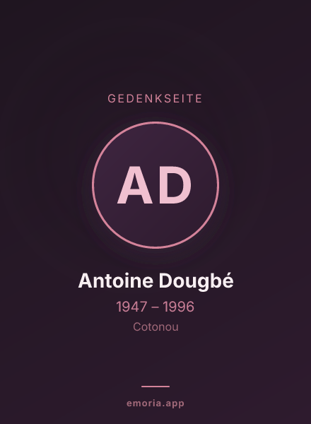 Gedenkportrait von Antoine Dougbé