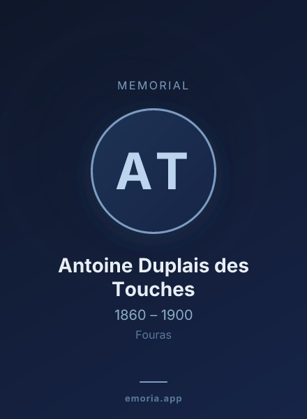 Memorial portrait of Antoine Duplais des Touches