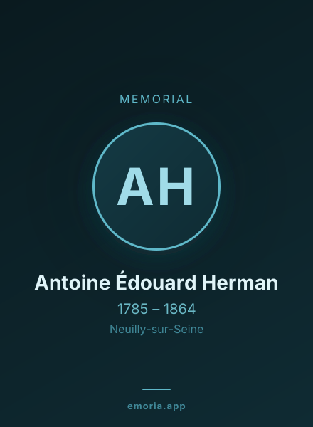 Memorial portrait of Antoine Édouard Herman