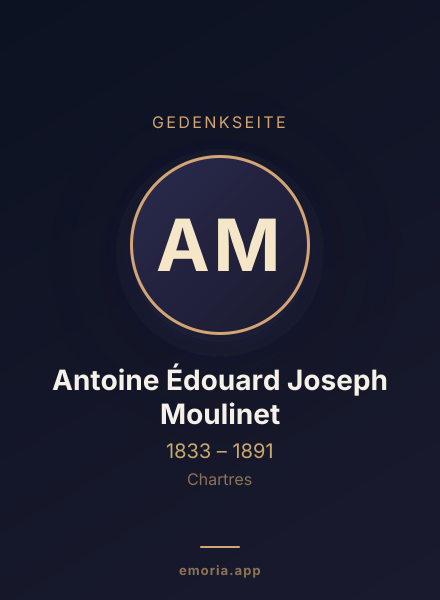 Gedenkportrait von Antoine Édouard Joseph Moulinet