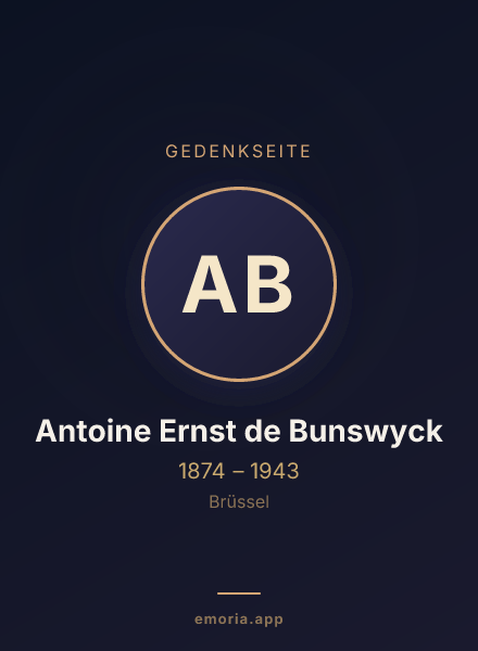 Gedenkportrait von Antoine Ernst de Bunswyck