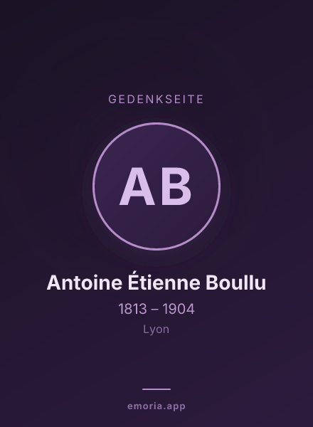 Gedenkportrait von Antoine Étienne Boullu