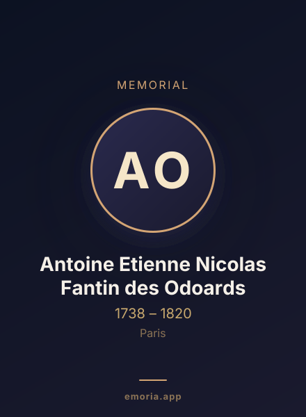 Memorial portrait of Antoine Etienne Nicolas Fantin des Odoards