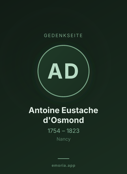 Gedenkportrait von Antoine Eustache d'Osmond