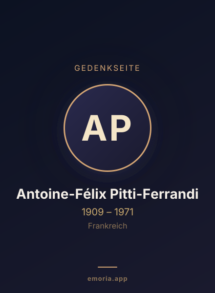Gedenkportrait von Antoine-Félix Pitti-Ferrandi