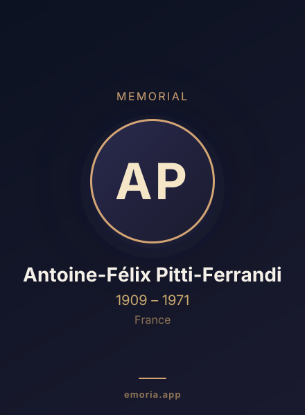 Memorial portrait of Antoine-Félix Pitti-Ferrandi