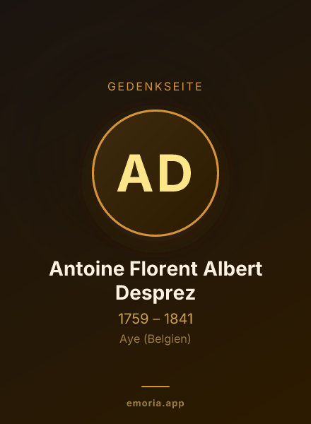 Gedenkportrait von Antoine Florent Albert Desprez