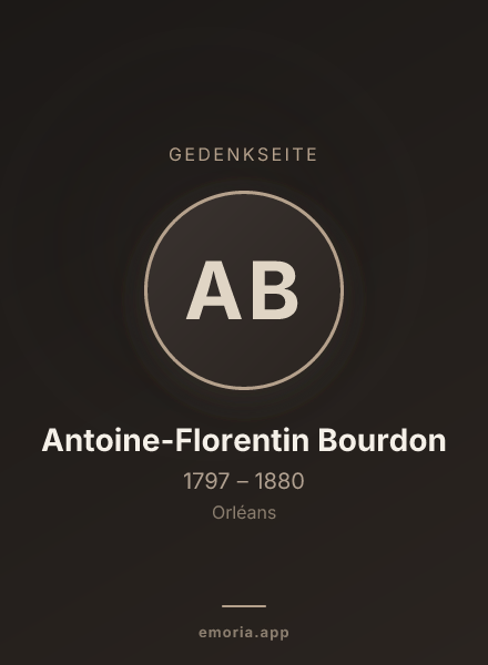 Gedenkportrait von Antoine-Florentin Bourdon