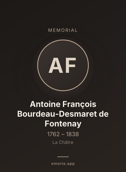 Memorial portrait of Antoine François Bourdeau-Desmaret de Fontenay