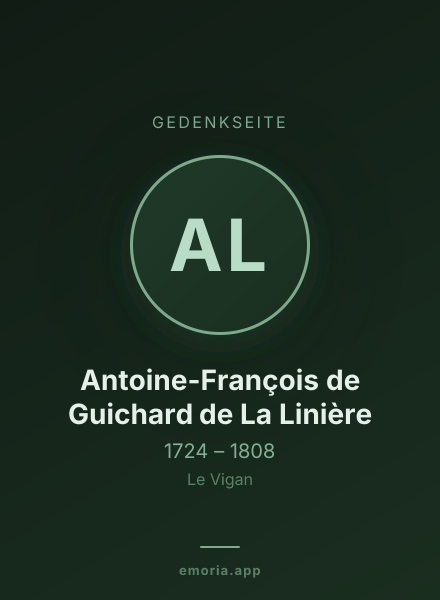 Gedenkportrait von Antoine-François de Guichard de La Linière
