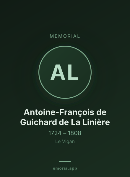 Memorial portrait of Antoine-François de Guichard de La Linière