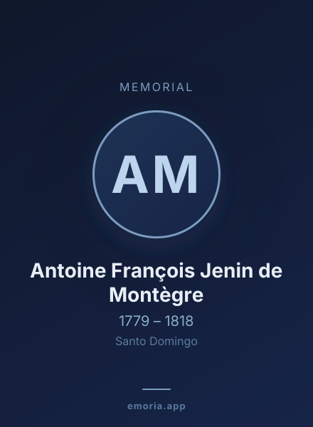 Memorial portrait of Antoine François Jenin de Montègre