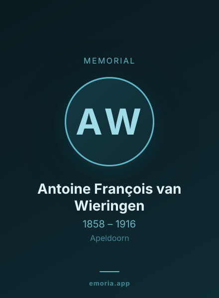 Memorial portrait of Antoine François van Wieringen