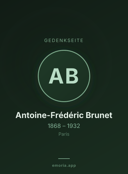 Gedenkportrait von Antoine-Frédéric Brunet