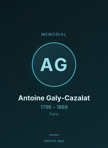 Memorial portrait of Antoine Galy-Cazalat