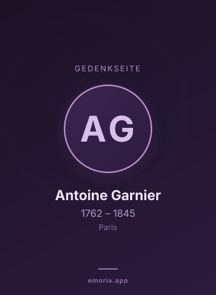 Gedenkportrait von Antoine Garnier