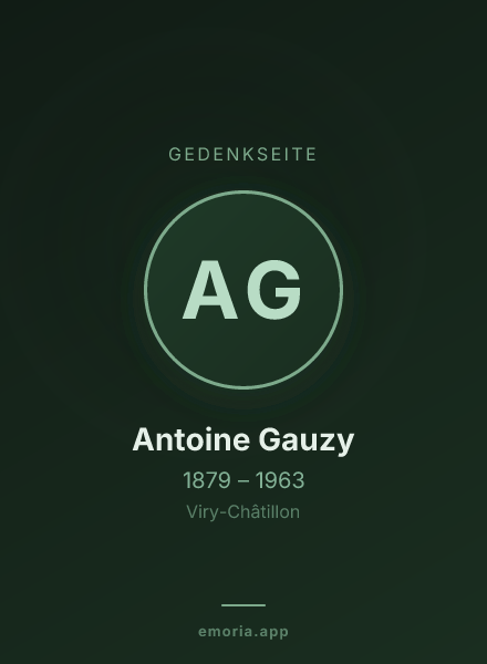 Gedenkportrait von Antoine Gauzy