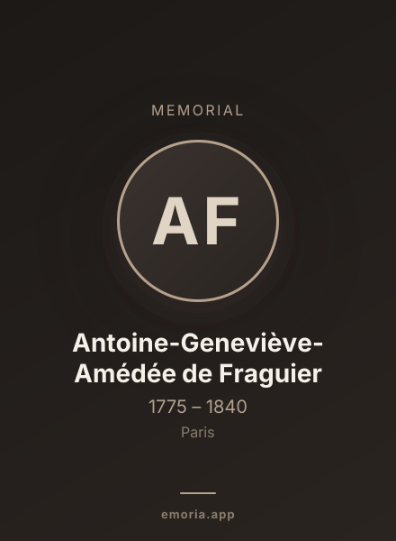 Memorial portrait of Antoine-Geneviève-Amédée de Fraguier