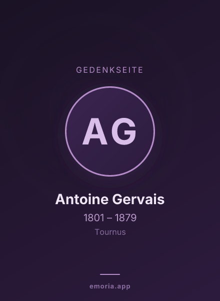 Gedenkportrait von Antoine Gervais