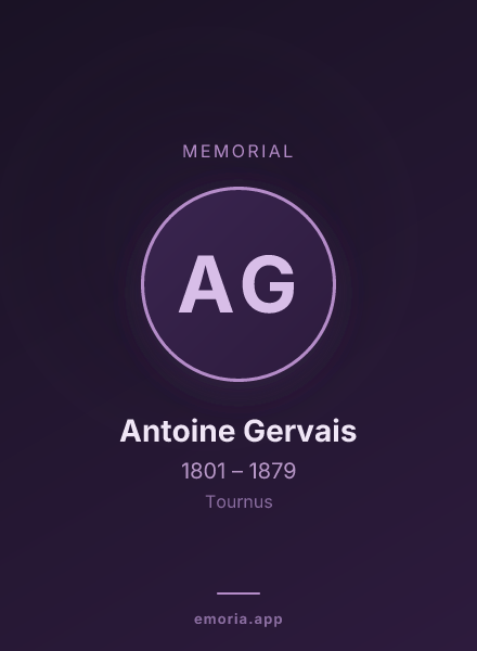 Memorial portrait of Antoine Gervais