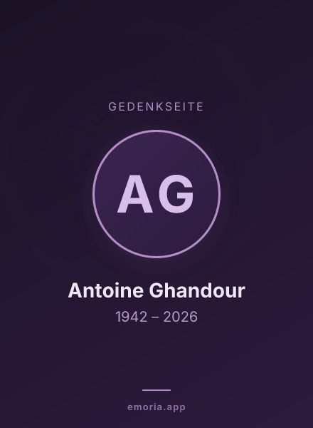 Gedenkportrait von Antoine Ghandour