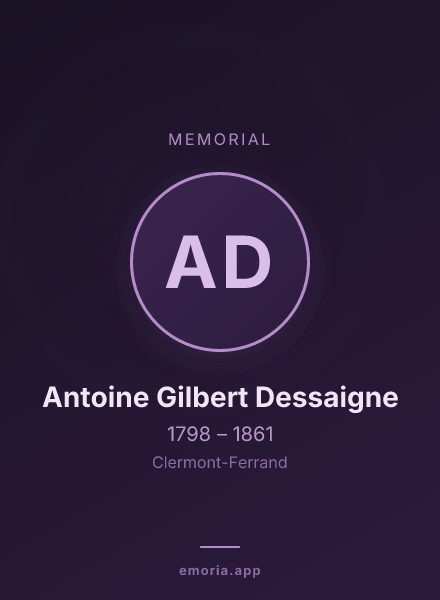 Memorial portrait of Antoine Gilbert Dessaigne
